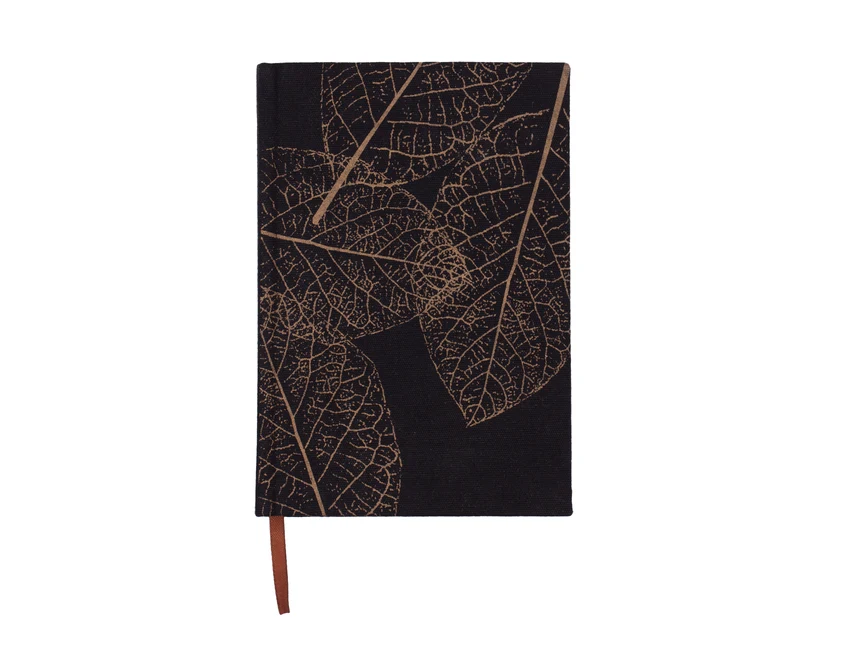 Brązowy zestaw Porto: notes lniany + bambusowy długopis