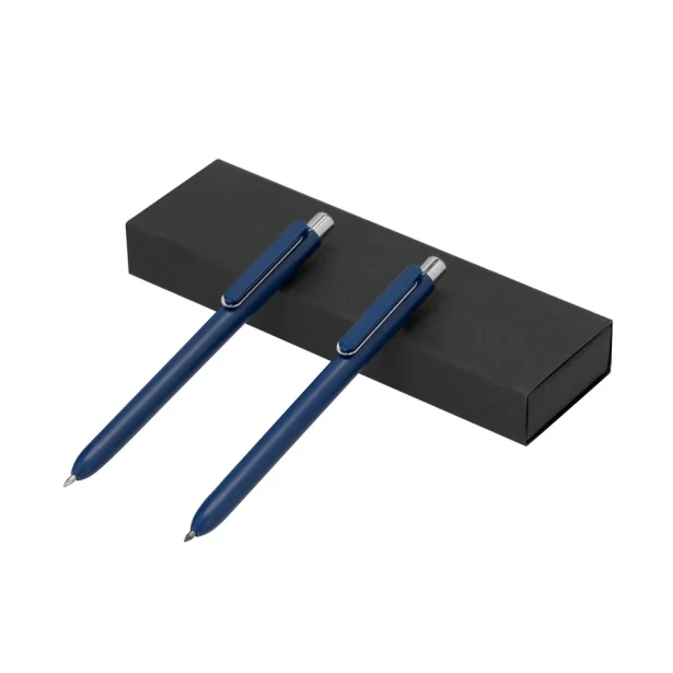Granatowy zestaw piśmienniczy -  długopis i wieczny ołówek, RABS