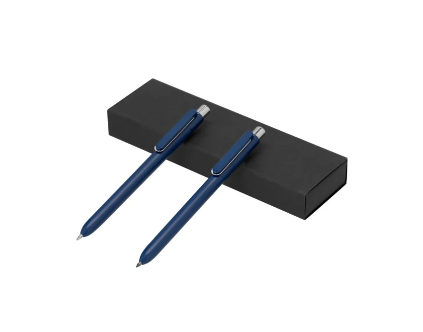 Granatowy zestaw piśmienniczy -  długopis i wieczny ołówek, RABS