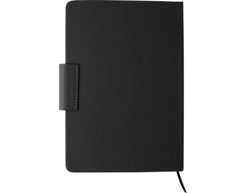 Czarny zestaw notes PU z długopisem i logo w pudełku