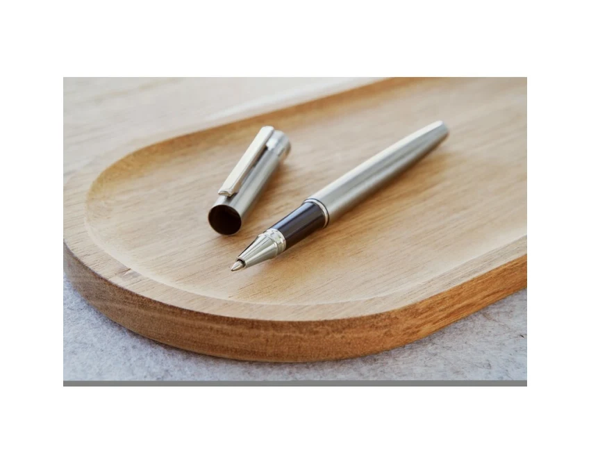 Srebrny zestaw pióro kulkowe i długopis z recyklingu