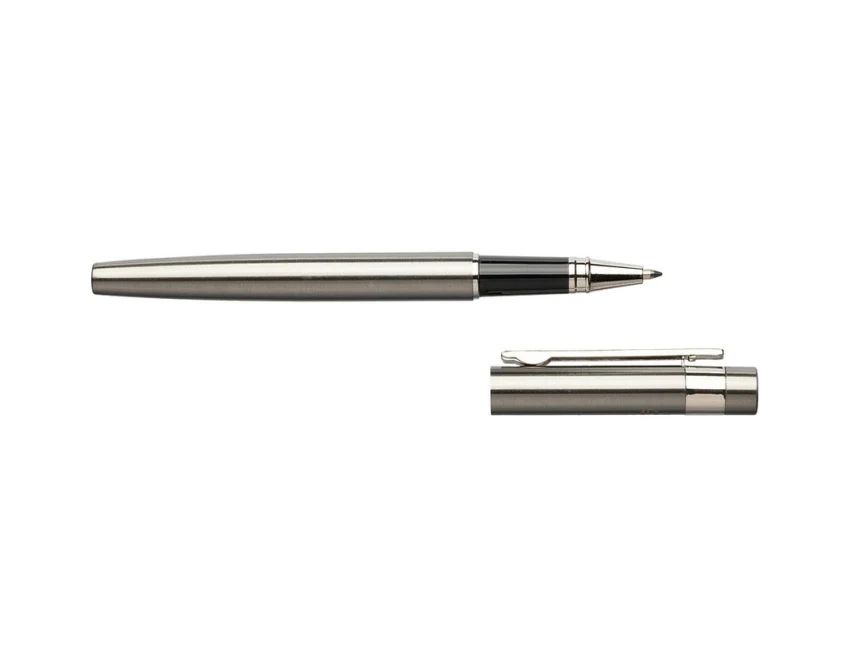 Srebrny zestaw pióro kulkowe i długopis z recyklingu