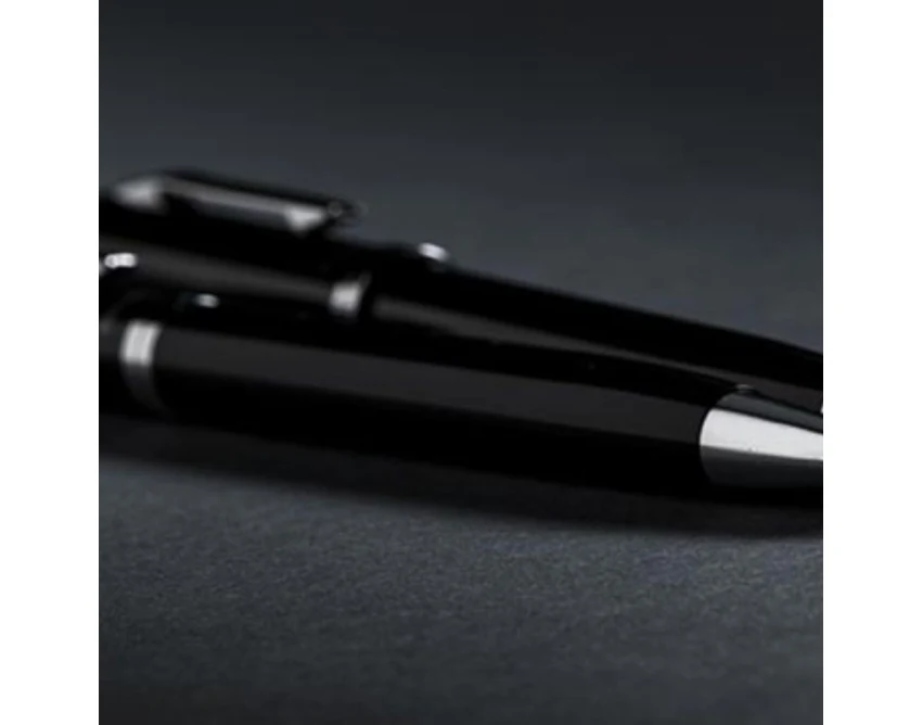 Czarny stalowy zestaw piśmienniczy Swiss Peak z logo