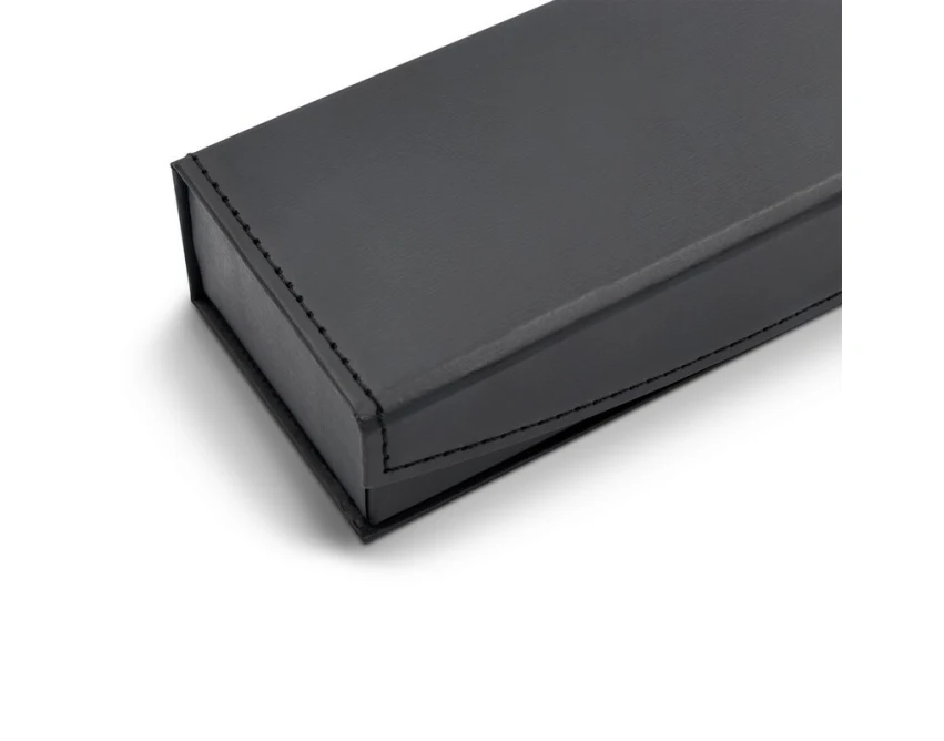 Czarny metalowy zestaw piśmienniczy Mauro Conti z logo