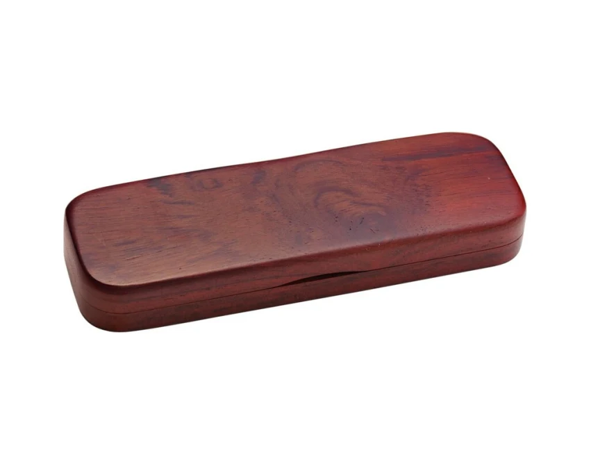 Mahoniowy zestaw piśmienniczy z grawerem: długopis i ołówek