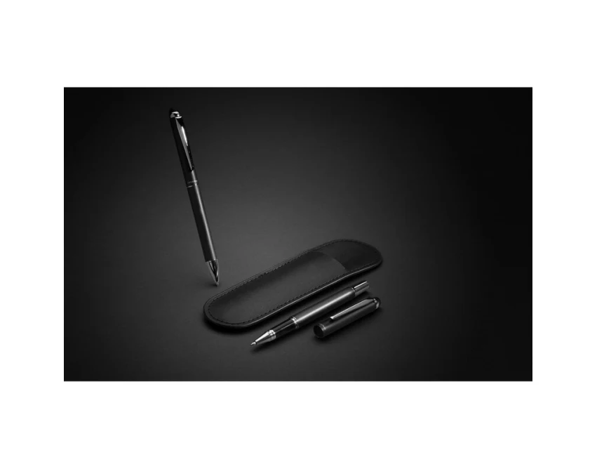 Swiss Peak czarny zestaw piśmienniczy długopis i pióro kulkowe