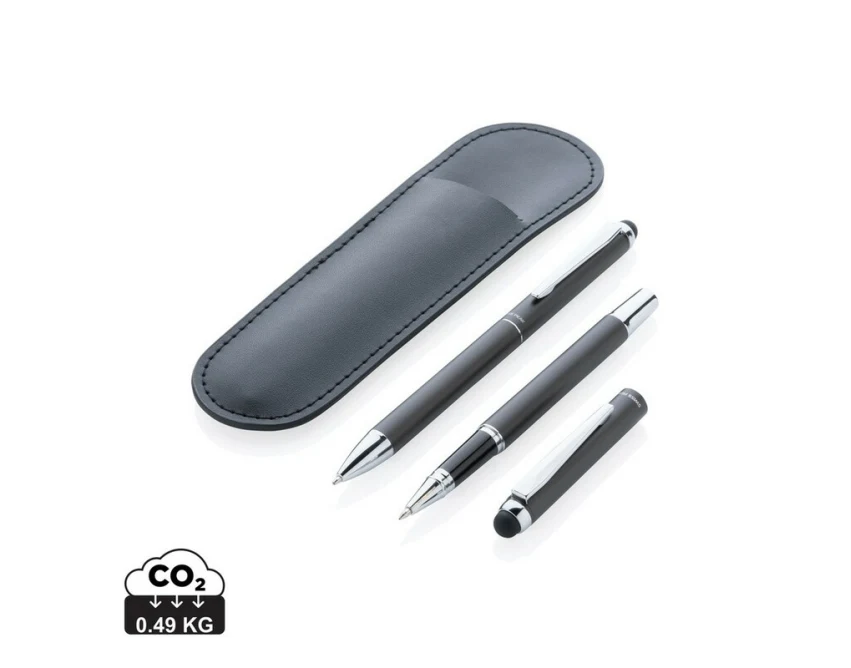 Swiss Peak czarny zestaw piśmienniczy długopis i pióro kulkowe