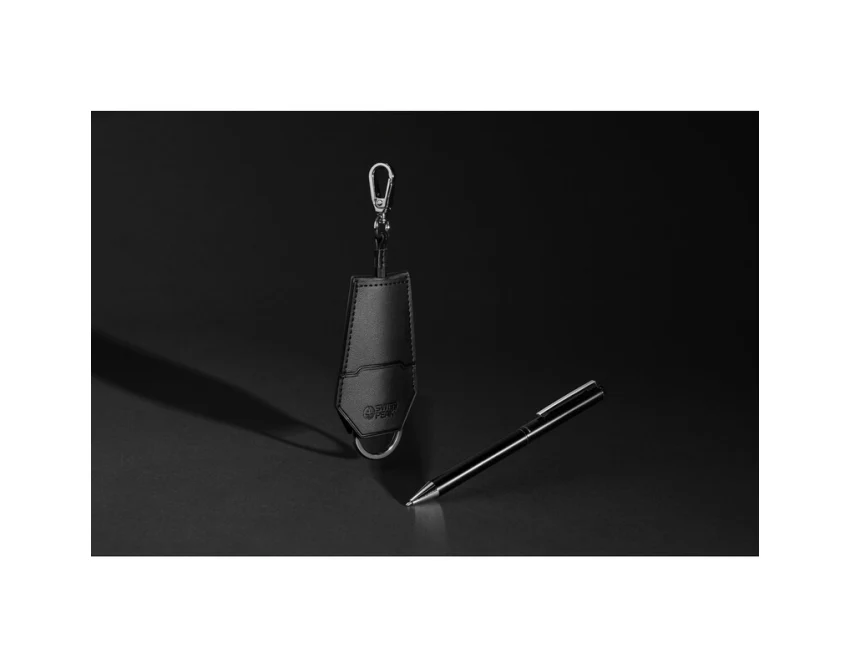 Swiss Peak Tula czarny zestaw: długopis i brelok z logo