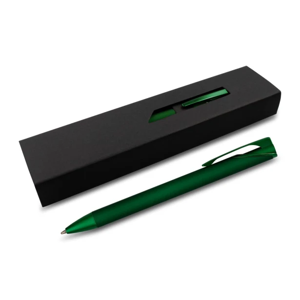 Zielony długopis Joziah z lustrzanym grawerem w etui