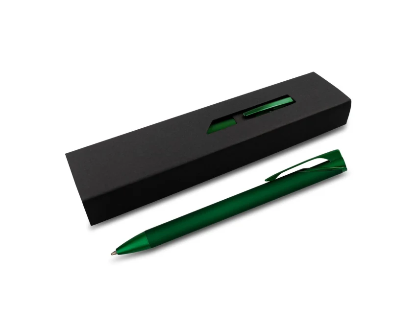Zielony długopis Joziah z lustrzanym grawerem w etui