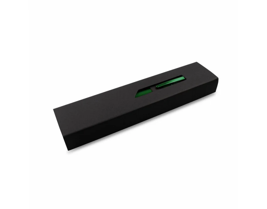 Zielony długopis Joziah z lustrzanym grawerem w etui