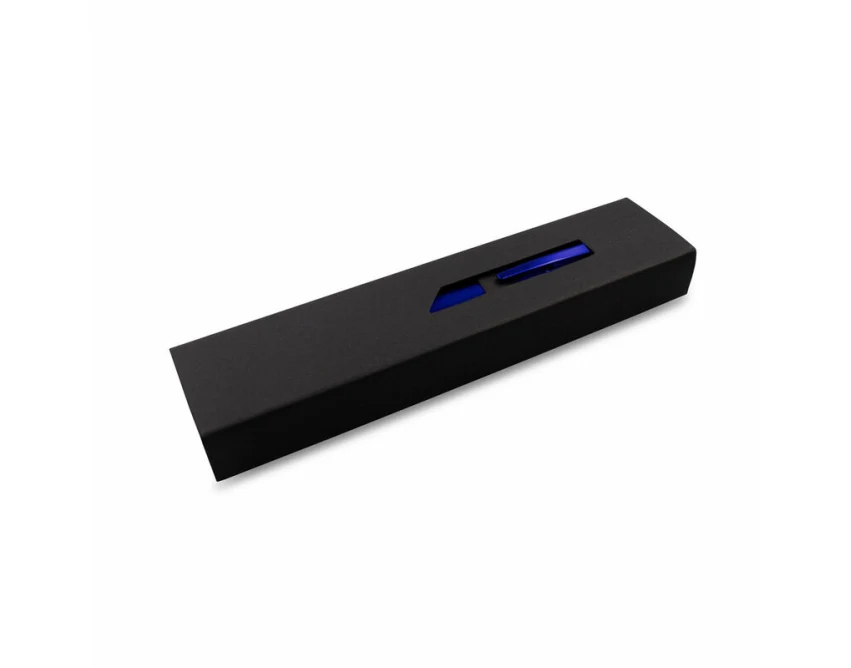 Granatowy długopis Joziah z lustrzanym grawerem w etui