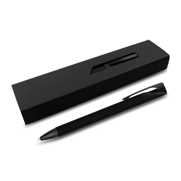 Czarny długopis Joziah z logo w etui – lustrzany grawer