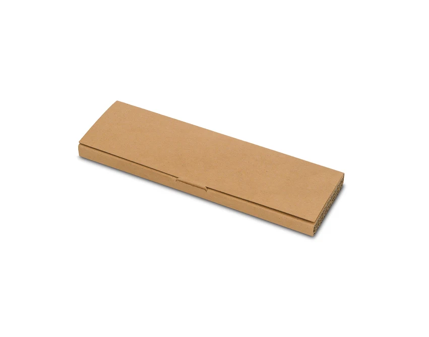 Bambusowy ołówek wieczny beżowy w etui z logo