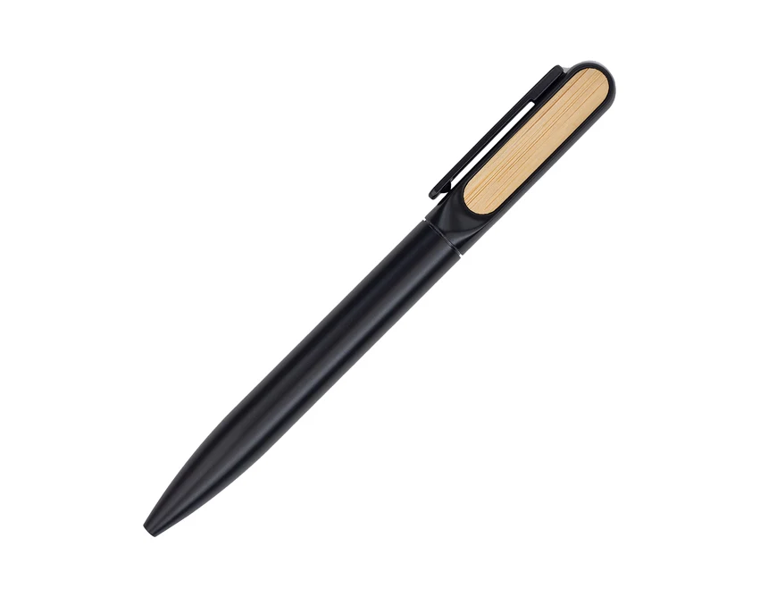Czarny długopis bambusowy Jerome z grawerem w etui
