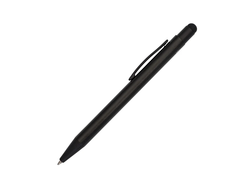 Czarny zestaw piśmienniczy z grawerem – długopis i brelok