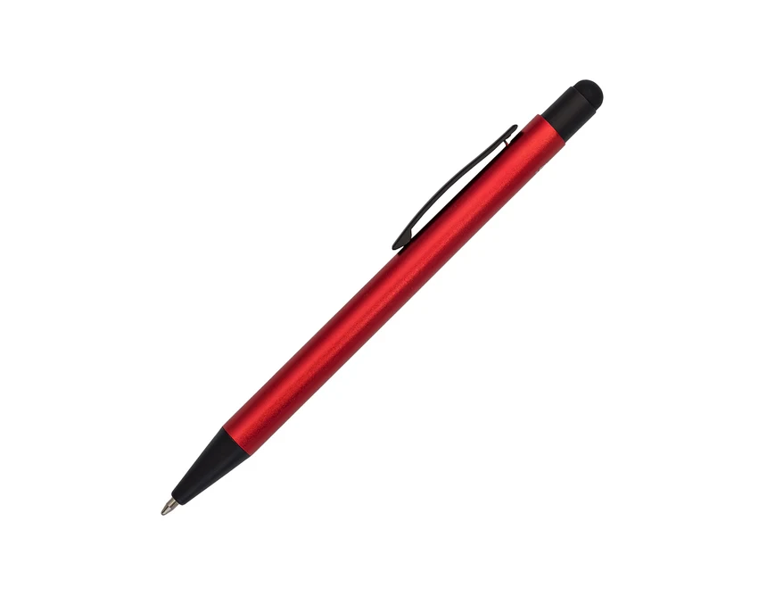 Czerwony zestaw piśmienniczy z grawerem – długopis i brelok