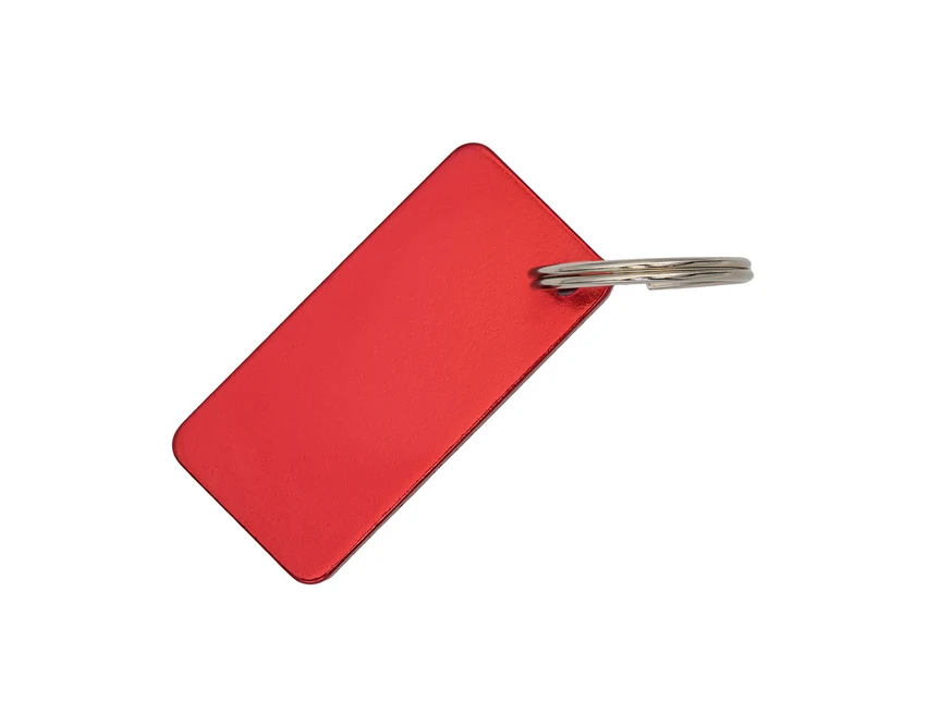 Czerwony zestaw piśmienniczy z grawerem – długopis i brelok