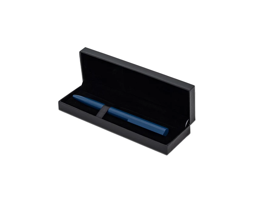 Długopis Avija granatowy w aksamitnym etui z logo