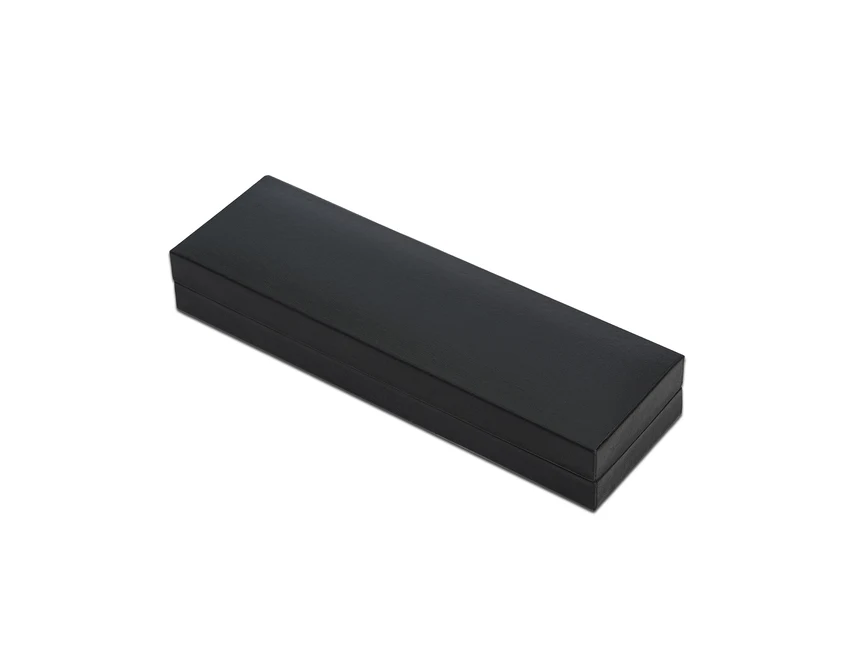 Czarny długopis Avija stalowy w etui z grawerem logo