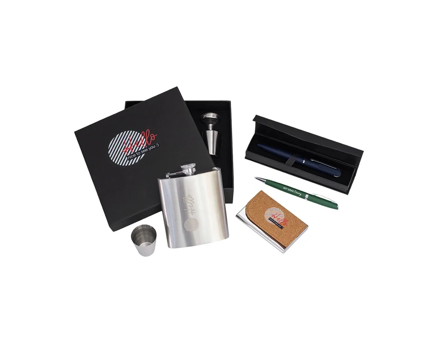 Długopis reklamowy Saba granatowy w pudełku z grawerem