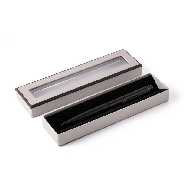 Czarny długopis Tondela metalowy ze stylusem w etui
