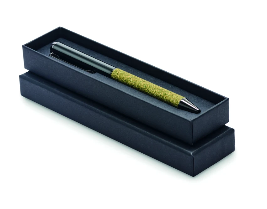 Chippewa – zielony metalowy długopis eco z logo w etui