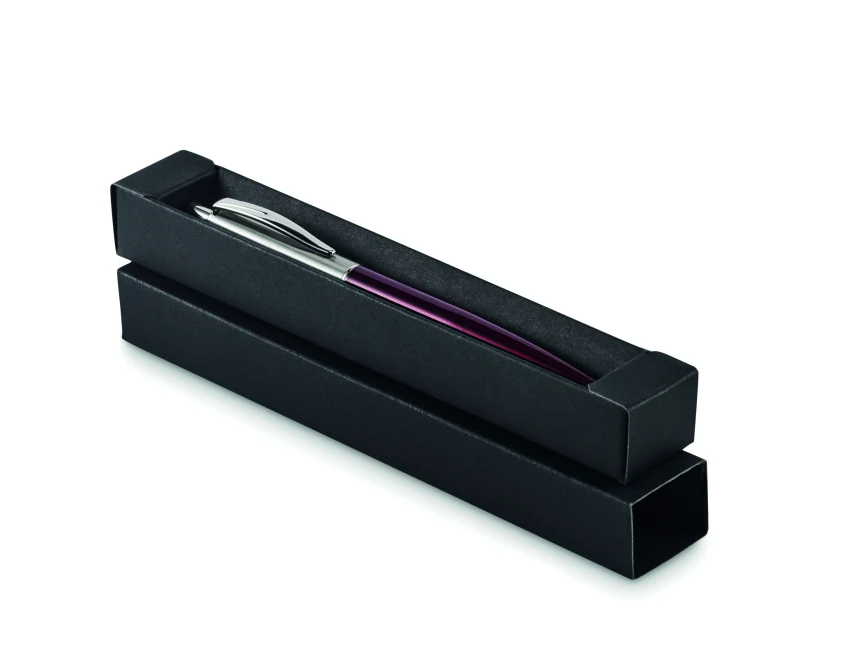 Długopis reklamowy burgundowy z logo w czarnym etui