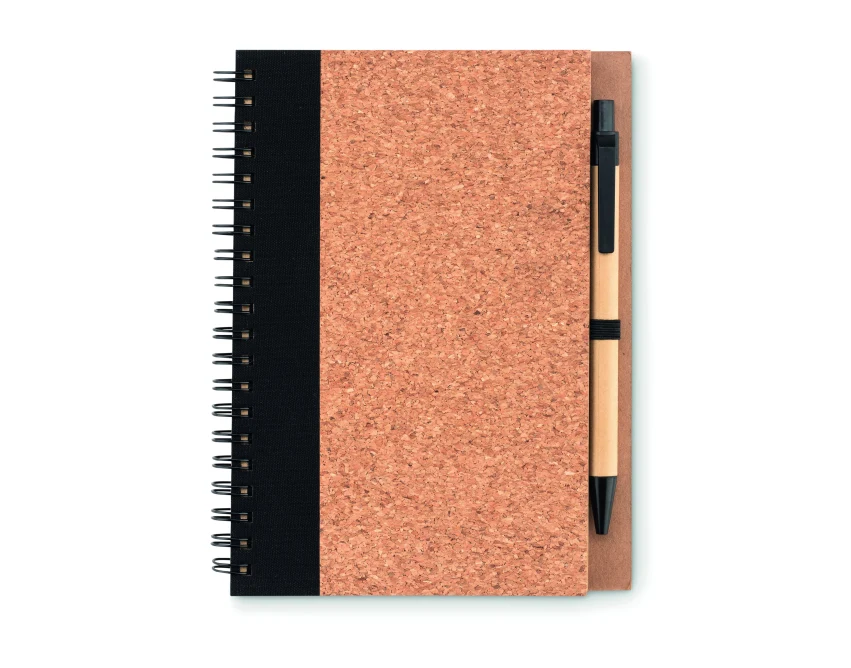 Korkowy notes Sonora pluscork czarny eco z długopisem