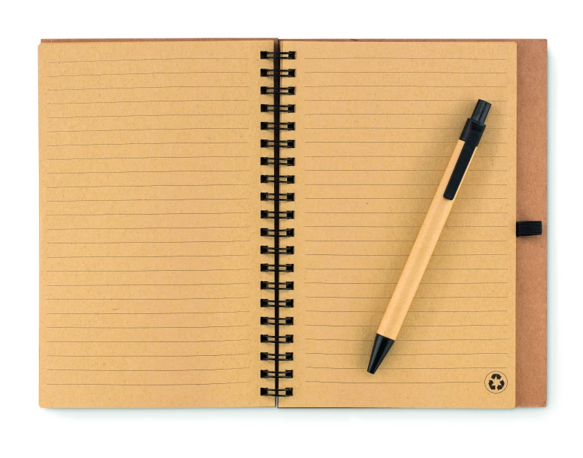 Korkowy notes Sonora pluscork czarny eco z długopisem