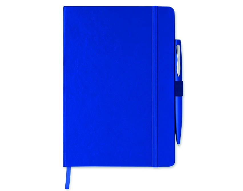 Notes A5 niebieski z długopisem metalowym Notaplus FSC
