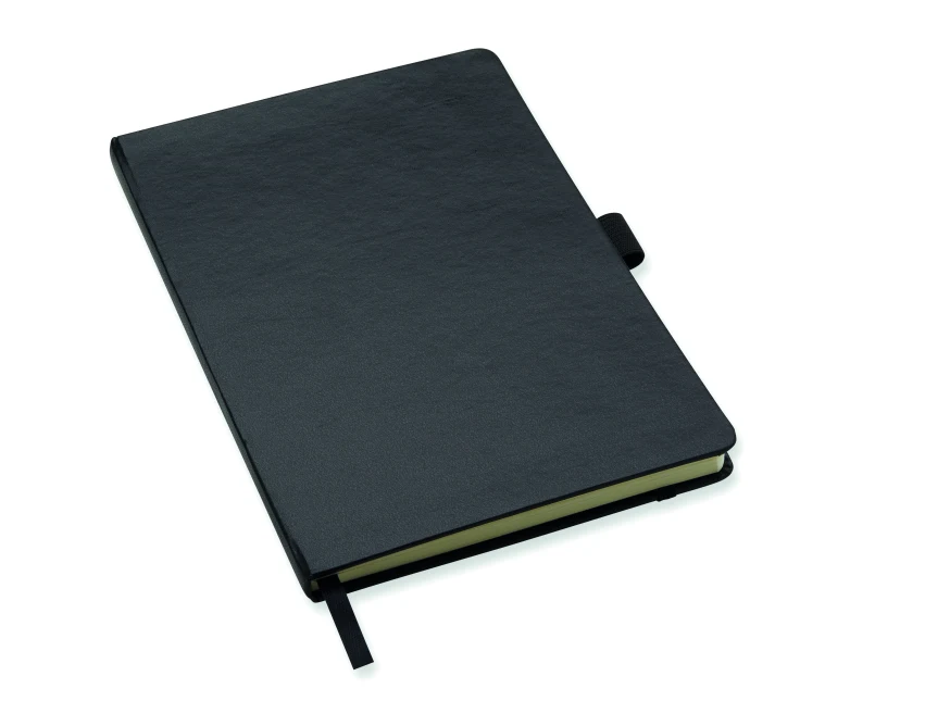 Czarny notes A5 z twardą okładką PU i metalowym długopisem