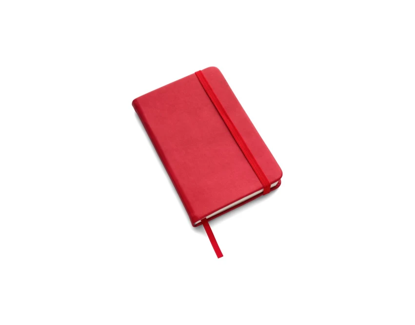 Czerwony notes firmowy A6 z logo, twarda okładka PU