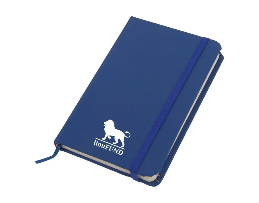 Granatowy notes firmowy A6 Bridget, twarda okładka PU, 192 strony