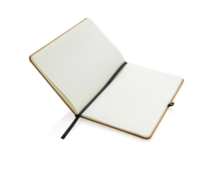 Brązowy skórzany notes A5 z grawerem i miejscem na długopis