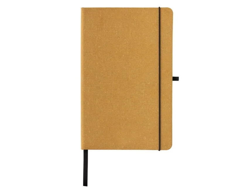 Brązowy skórzany notes A5 z grawerem i miejscem na długopis