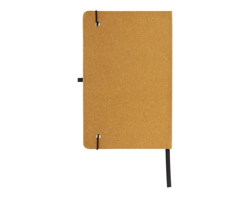 Brązowy skórzany notes A5 z grawerem i miejscem na długopis