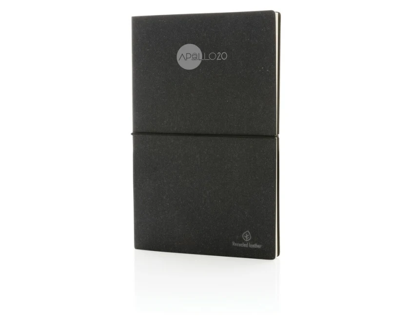 Notes skórzany A5 szary z recyklingu z grawerem logo