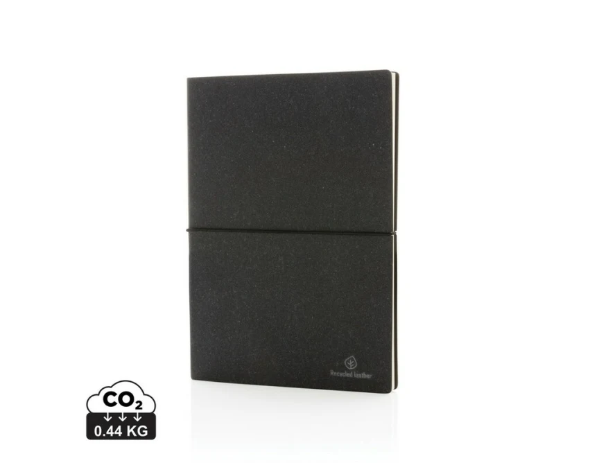 Notes skórzany A5 szary z recyklingu z grawerem logo