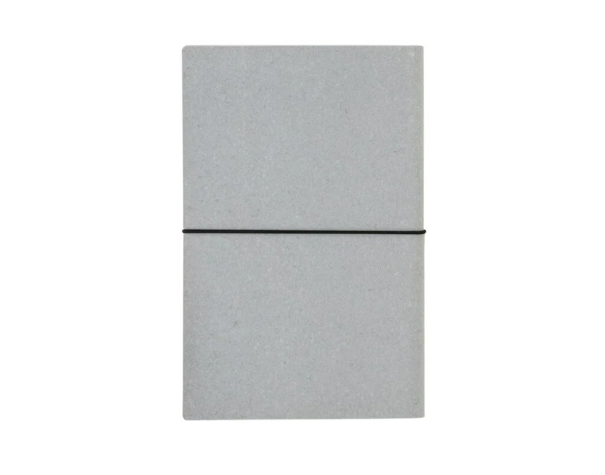 Szary notatnik A5 ze skóry z recyklingu z grawerem