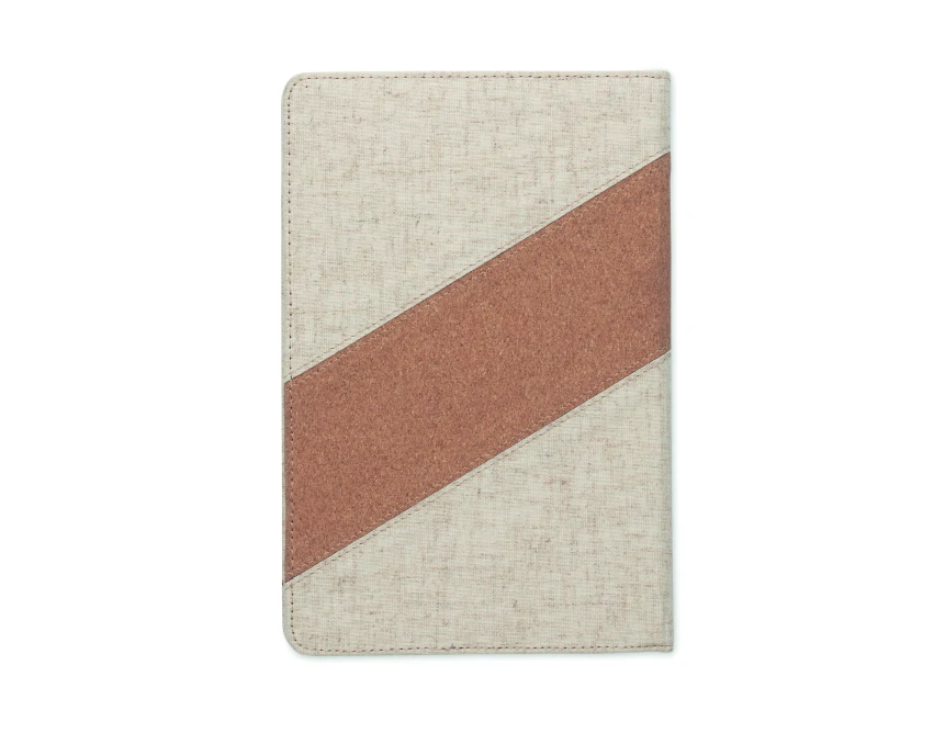 Notes A5 Cortona z ładowarką 15W, korek i bawełna, beżowy