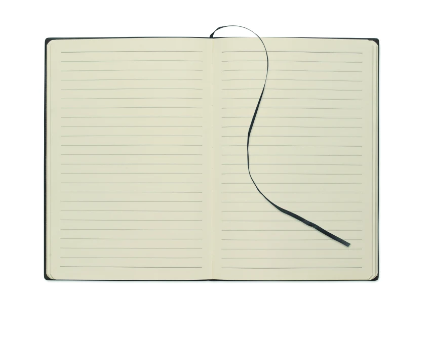 Czarny notatnik firmowy A5 z miękką okładką PU i logo