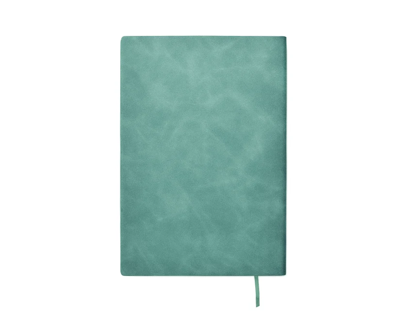 Notatnik A5 petrol z recyklingu miękka prążkowana okładka
