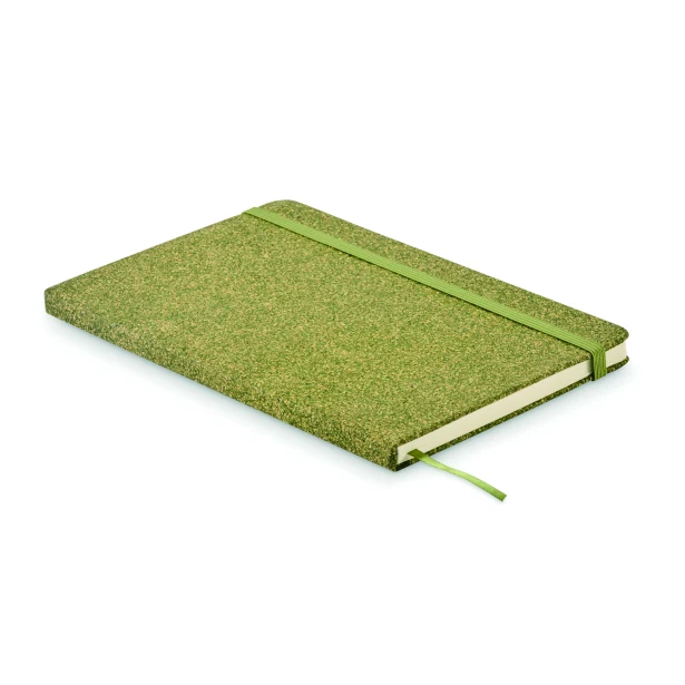 Ekologiczny notes A5 Chippewa z korka i fusów, zielony