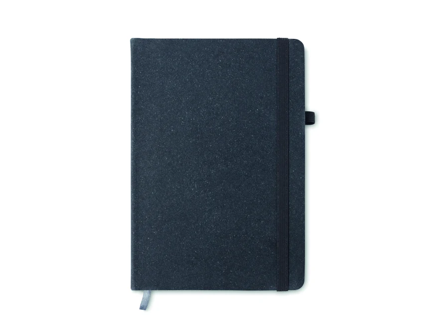 Czarny skórzany notes A5 z grawerem, 160 stron, eko