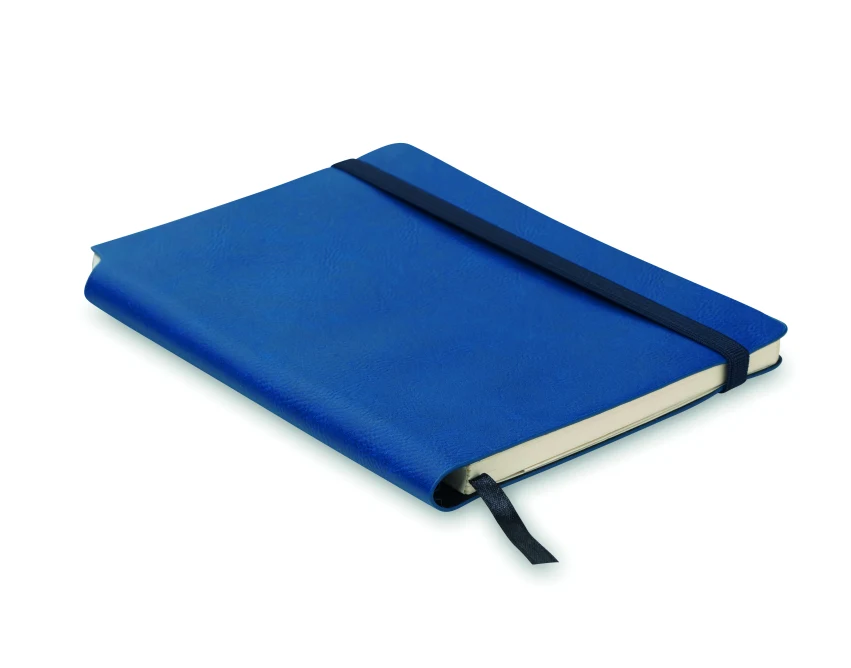 Niebieski notes A5 Softnote PU z logo – ekologiczny