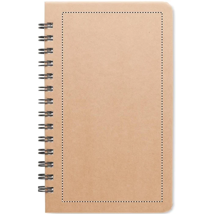 Schemat znakowania dla Etykieta - DL na gadżecie: Sosnowy notes A5 Grownotebook™ z nasionami i logo