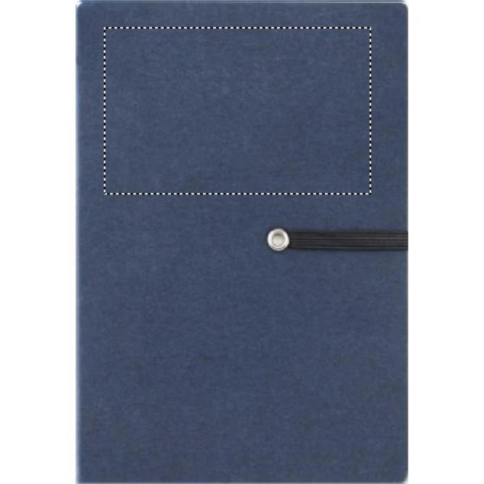 Schemat znakowania dla Tampondruk - P3 na gadżecie: Notes ekologiczny niebieski z długopisem i karteczkami