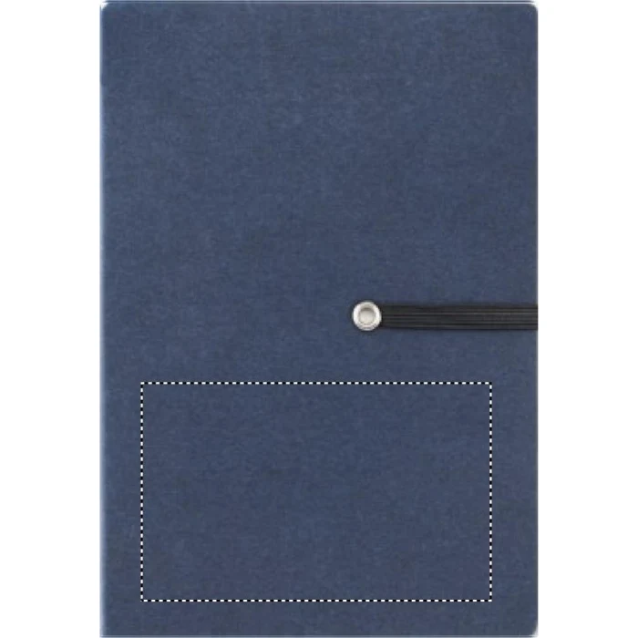 Schemat znakowania dla Tampondruk - P3 na gadżecie: Notes ekologiczny niebieski z długopisem i karteczkami