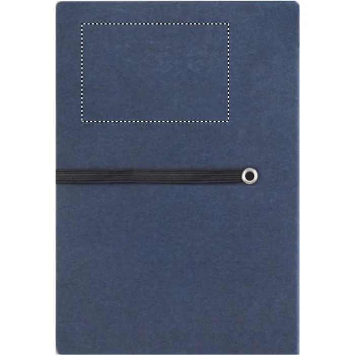 Schemat znakowania dla Tampondruk - P3 na gadżecie: Notes ekologiczny niebieski z długopisem i karteczkami